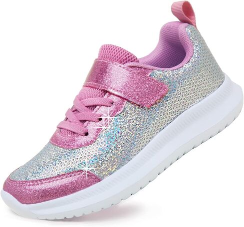 Toandon Toddler Kids Sneakers Sparkle Fashion Glitter Sequins Canvas Shoes in Saudi Arabia