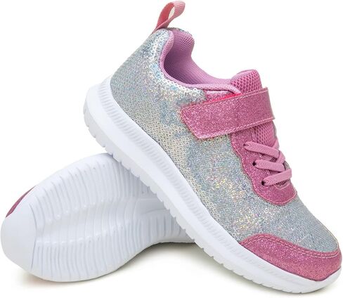 Toandon Toddler Kids Sneakers Sparkle Fashion Glitter Sequins Canvas Shoes in Saudi Arabia