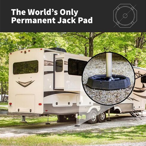 SnapPad Xtra (4-Pack) | Four-Point RV Leveling System Featuring 9" Round Jack Feet | Adds 61% Additional Surface Area for Stability, 5 lbs Per Pad & 11" Total Width | Must-Have RV Accessories in Saudi Arabia