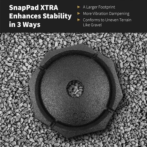 SnapPad Xtra (4-Pack) | Four-Point RV Leveling System Featuring 9" Round Jack Feet | Adds 61% Additional Surface Area for Stability, 5 lbs Per Pad & 11" Total Width | Must-Have RV Accessories in Saudi Arabia