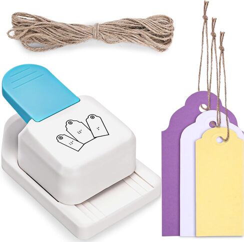 خرامة ورق كرافت من LOVEINUSA مقاس 1.5 بوصة و2 بوصة و2.5 بوصة مع خيط، 3 في 1 خرامة علامات حرفية، خرامة حرفية رافعة على شكل علامة لصناعة الورق وفنون بطاقات القصاصات لمشاريع DIY in Kuwait