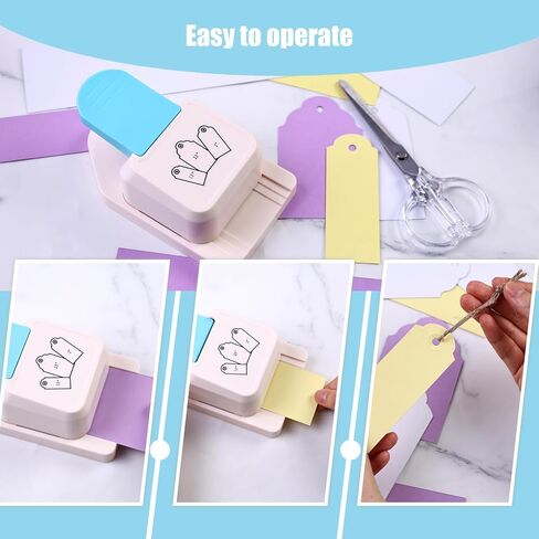 خرامة ورق كرافت من LOVEINUSA مقاس 1.5 بوصة و2 بوصة و2.5 بوصة مع خيط، 3 في 1 خرامة علامات حرفية، خرامة حرفية رافعة على شكل علامة لصناعة الورق وفنون بطاقات القصاصات لمشاريع DIY in Kuwait