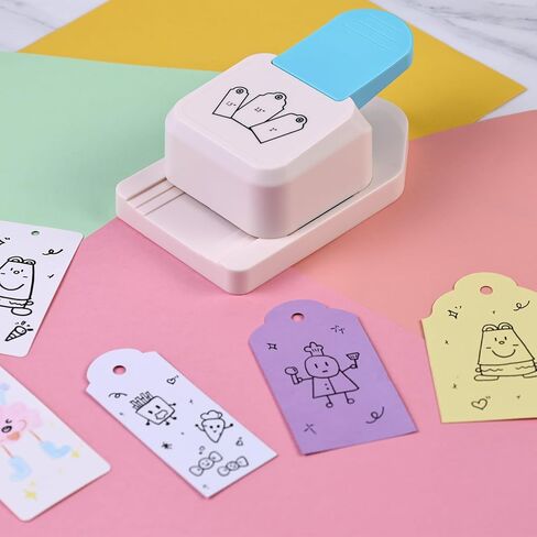 خرامة ورق كرافت من LOVEINUSA مقاس 1.5 بوصة و2 بوصة و2.5 بوصة مع خيط، 3 في 1 خرامة علامات حرفية، خرامة حرفية رافعة على شكل علامة لصناعة الورق وفنون بطاقات القصاصات لمشاريع DIY in Kuwait