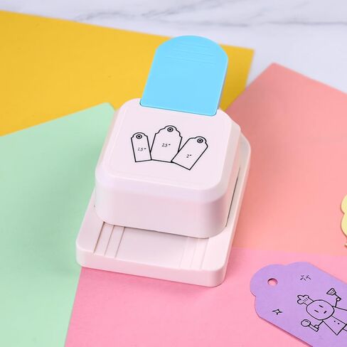 خرامة ورق كرافت من LOVEINUSA مقاس 1.5 بوصة و2 بوصة و2.5 بوصة مع خيط، 3 في 1 خرامة علامات حرفية، خرامة حرفية رافعة على شكل علامة لصناعة الورق وفنون بطاقات القصاصات لمشاريع DIY in Kuwait