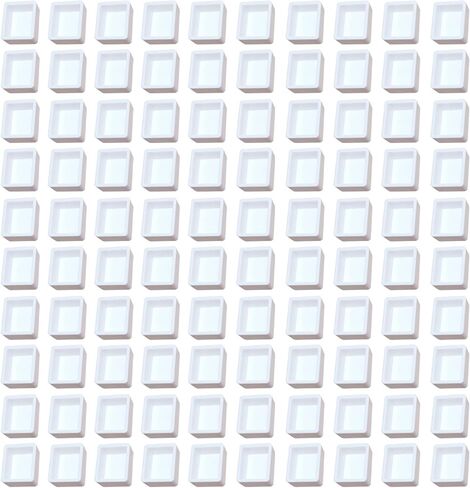 48 Pcs Empty Watercolor Paint Pans White Plastic Watercolor Tins - 24 Full Pans & 24 Half Pans in Saudi Arabia