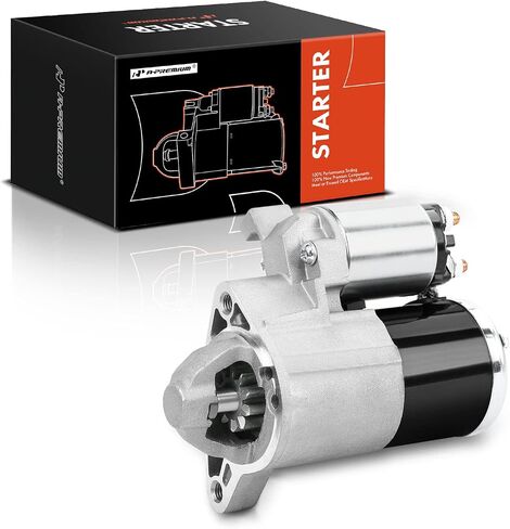 محرك A-Premium Starter متوافق مع Jeep Grand Cherokee 2005-2010 V6 3.7L، Commander 2006-2010 V6 3.7L، 12V 1.2KW 10 أسنان في اتجاه عقارب الساعة، استبدال # 56044734AA، M0T31471، M0T31471ZC، 410-48133، SMT0301 in Saudi Arabia