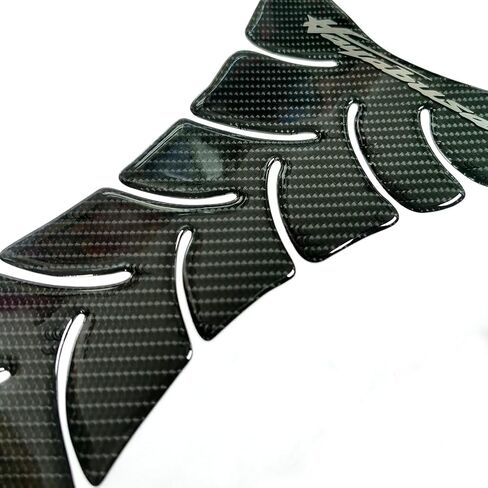 9.8 inches Real Carbon Fiber Reflective Sticker Vinyl Decal Emblem Protection Gas Tank Pad Compatible with Suzuki GSX-R 1300 Hayabusa in Kuwait