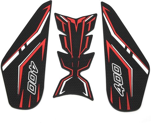 Fuel Sticker, 3 Pcs Universal Motorcycle Fuel Non-Slip Pad Fuel Non-Slip Sticker Fit for Z400 Ninja 400 2017-2021 (red) in Saudi Arabia