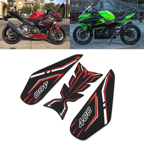 Fuel Sticker, 3 Pcs Universal Motorcycle Fuel Non-Slip Pad Fuel Non-Slip Sticker Fit for Z400 Ninja 400 2017-2021 (red) in Saudi Arabia