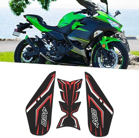 Fuel Sticker, 3 Pcs Universal Motorcycle Fuel Non-Slip Pad Fuel Non-Slip Sticker Fit for Z400 Ninja 400 2017-2021 (red) in Saudi Arabia