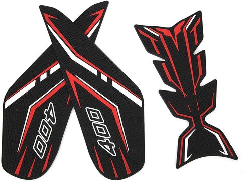 Fuel Sticker, 3 Pcs Universal Motorcycle Fuel Non-Slip Pad Fuel Non-Slip Sticker Fit for Z400 Ninja 400 2017-2021 (red) in Saudi Arabia