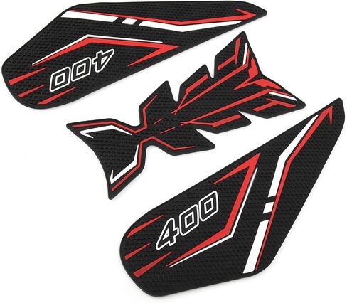 Fuel Sticker, 3 Pcs Universal Motorcycle Fuel Non-Slip Pad Fuel Non-Slip Sticker Fit for Z400 Ninja 400 2017-2021 (red) in Saudi Arabia
