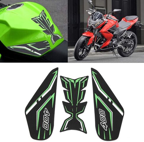 Fuel Sticker, 3 Pcs Universal Motorcycle Fuel Non-Slip Pad Fuel Non-Slip Sticker Fit for Z400 Ninja 400 2017-2021 (red) in Saudi Arabia