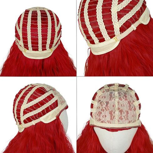 Probeauty Long Red Curly Wig for Girls Kids, Princess Red Movie Costume Wig with Buns for Halloween Cosplay Party in Kuwait