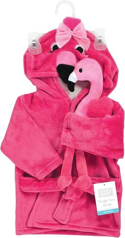 Hudson Baby Unisex Baby Plush Bathrobe and Toy Set, Blue Shark, One Size in Kuwait