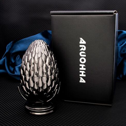 ARUOHHA DND Metal Dice Black Blue Dragon Egg Dice with Rotating Dragon Egg Shell, Dungeons and Dragons Role Playing Game D&D Dice Polyhedral D and D Dice Set D20 D12 D10 D8 D6 D4 in Kuwait