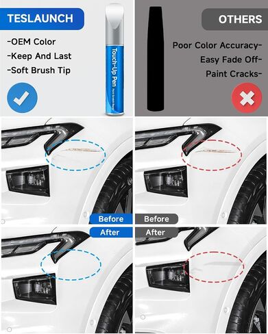 YZ/Z1/M6887 Oxford White Touch Up Paint Compatible with Ford Exact Match Touch Up Paint Car Scratch Repair in Kuwait