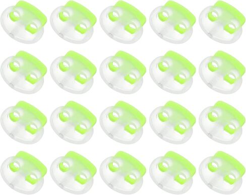 40 قطعة من uxcell 5 مم أقفال سلك بلاستيكي بفتحة مزدوجة زنبركية تبديل مشبك نهاية سدادة قفل لأربطة حبل باراكورد، أبيض/برتقالي in Saudi Arabia