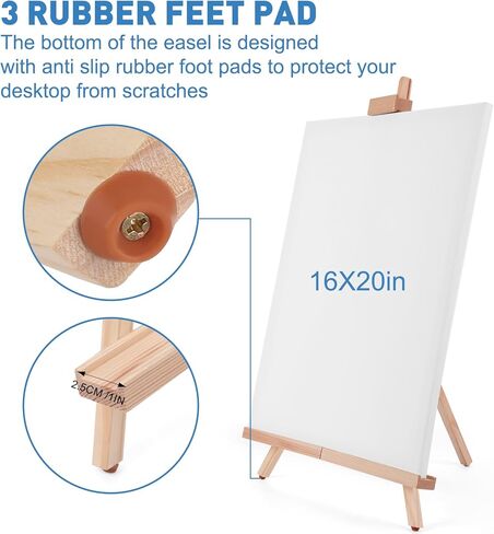 ESRICH Painting Stand,Art Easel A-Type Display Stand,Adjustable Wooden Tabletop Easel Stand,Holds Highest to 21"Canvas,Portable Canvas Photo Picture Sign Holder (1Pack) in Saudi Arabia