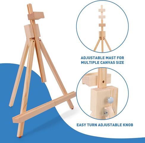 ESRICH Painting Stand,Art Easel A-Type Display Stand,Adjustable Wooden Tabletop Easel Stand,Holds Highest to 21"Canvas,Portable Canvas Photo Picture Sign Holder (1Pack) in Saudi Arabia