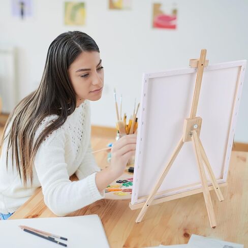 ESRICH Painting Stand,Art Easel A-Type Display Stand,Adjustable Wooden Tabletop Easel Stand,Holds Highest to 21"Canvas,Portable Canvas Photo Picture Sign Holder (1Pack) in Saudi Arabia