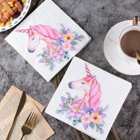 Decorative Animal Paper Napkins Dinner Size 20-Count/33x33cm/2-Ply Cute Baby Shower Kids Birthday Party Napkins (FR064) in Kuwait