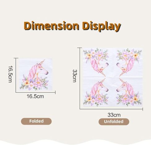 Decorative Animal Paper Napkins Dinner Size 20-Count/33x33cm/2-Ply Cute Baby Shower Kids Birthday Party Napkins (FR064) in Kuwait
