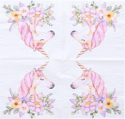 Decorative Animal Paper Napkins Dinner Size 20-Count/33x33cm/2-Ply Cute Baby Shower Kids Birthday Party Napkins (FR064) in Kuwait