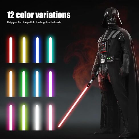 سيف ضوئي RGB Force FX من Lightsaber لحروب النجوم، والتحكم في الحركة 12 لونًا و16 خط صوت وتأرجح سلس، سيف ضوئي مبارز من سبائك الألومنيوم، سيوف ضوئية للبالغين لدعائم الهالوين التنكرية in Saudi Arabia