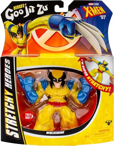 Heroes of Goo Jit Zu Marvel Studios X-Men '97 Wolverine Stretchy Action Figure, with Metallic Rheoscopic X-Gene Filling,Stretch Wolverine Up to 3 Times His Size in Saudi Arabia
