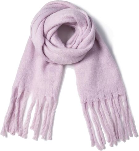 الشتاء النساء وشاح مكتنزة بطانية دافئة كبيرة سميكة كبيرة الحجم التفاف الملونة طويلة الأوشحة الصلبة in Kuwait