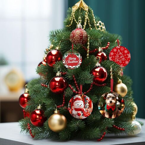 55Pcs 3 inch Sublimation Ornament Blanks Bulk Round Ornaments MDF Double Side Sublimation Blanks Ornaments Products Keychains Heat Transfer for DIY Craft in Saudi Arabia