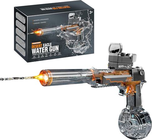 CY05 Electric Water Gun with Lights, Induction Light-Emitting Muzzle, 425ml Water Tank, 26-33Ft Range for Kids Ages 3+ (Blue) in Saudi Arabia