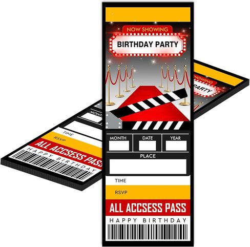 Sports Birthday Cards-20 Basketball Baseball Football Tennis Ticket Invite Cards-It's An All Star Birthday Invitation with Envelopes for Teens kids Adults-Party Favor & Supplies (3×8 inch)-A15 in Saudi Arabia