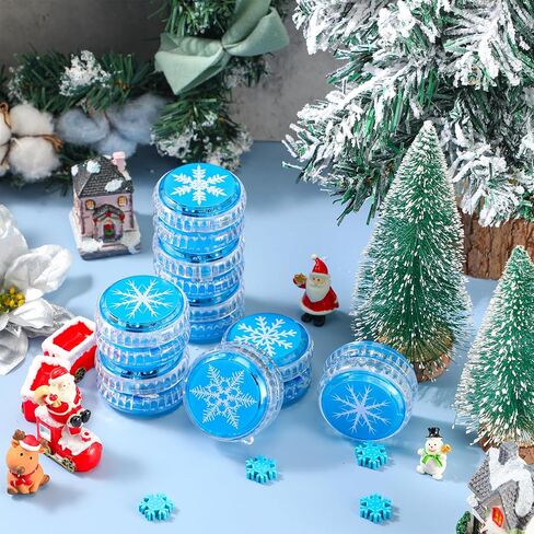 Wettarn 24 Pcs Froze Party Favors Snowflake Magic Birthday Party Supplies Winter Princess LED Lighted Yo Yo Bulk Froze Theme Toy for Girls Froze Party Goodie Bag Filler Snowflake Gifts in Bulk in Kuwait