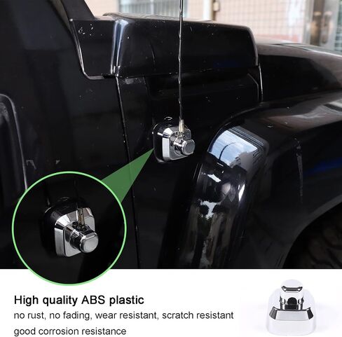 PIUGILH لغطاء هوائي H * 3 مع ملحقات هوائي زخرفية بقاعدة لاصقة لـ Hummer H3 2005-2009، قطعة واحدة (أسود غير لامع) in Saudi Arabia