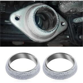 2PCS ID 65mm Car Exhaust Flange Gaskets,Sealed Exhaust Manifold Gasket for Manifold and Piping Connections,Universal Replacement Exhaust Donut Gasket for Noise Reduction (65mm)