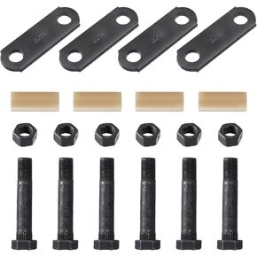 Tandem Axle Trailer Shackles Kit: 2 Packs Trailer Shackles with Trailer Shackle Bolts, 2-1/4" Trailer Shackle Straps (225), Used On Dual-Axle Systems