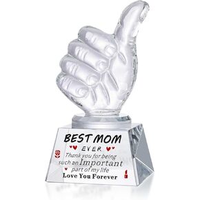 LONGWIN Boss Lady Gifts for Women Crystal Award with Thumbs Up, Boss Lady Retirement, Christmas, Birthday Gifts, Best Boss Appreciate Gifts for Female Leader