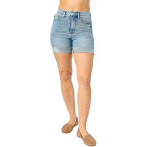 Judy Blue High Waist Tummy Control Cool Denim Shorts