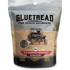 GlueTread SxS UTV Tire Sidewall Repair Kit | Emergency Tire Repair No Need to Remove Tire | Off-Road Sidewall Tire Repair Kit | Improved Rubber Formula No Accelerator Needed 10 Minutes Curing Time