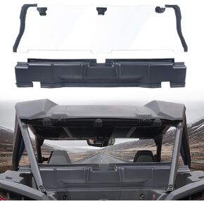 Rear Windshield Compatible with 2024 Polaris RZR XP 1000/ XP 4 1000 Accessories Anti-Scratch Clear Hard Coat Poly Rear Windscreen Waterproof Dustproof Rear Window