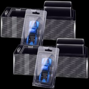 100 Pcs Model Car Protector Cases Plastic Blister Clamshell 1/64 Toy Car Display Boxes Protective Case Compatible with Hot-Wheels and Matchbox Collectors,3.32" L x 1.57" H x 1.18" W Transparent