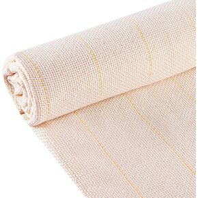 39 × 39 Inch Large Tufting Cloth Punch Needle Cloth Fabric Rug Making Fabric Monk's Cloth Craft Embroidery Cloth with Marked Lines