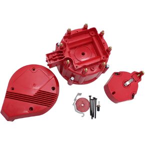Performance Red HEI Large Distributor Cap Rotor Kit Fits for Chevy GM SBC BBC 305 350 454