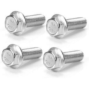4PCS Car Skid Plate Bolts, 304 Stainless Steel 12mm Hex Head Fasteners, Compatible with Tacoma Tundra FJ Cruiser Land Cruiser Ford, Automotive Accessories Parts