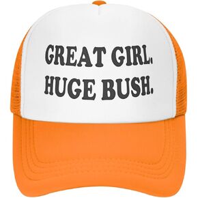 Funny Gag Gift Trucker Hat Adjustable Foam Great Girl Huge Bush Hats Classic Fishing Cap for Men and Women