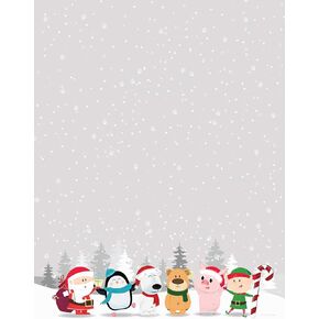 Great Papers! Winter Friends Letterhead, 8.5" x 11", 80 Count (2019120)