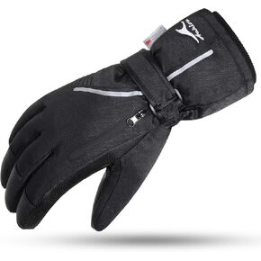 Achiou Ski Snow Gloves Waterproof Touchscreen Winter Warm for Men Women with Portable Pocket