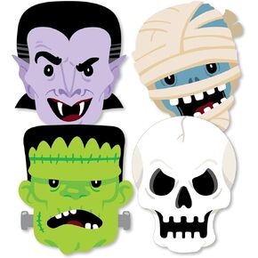Big Dot of Happiness Spooky Ghost Essentials - Ghost Decorations - DIY Halloween Decor - Halloween Cutouts - Halloween Decorations - Halloween Party Decorations - Ghost Decorations - Set of 20